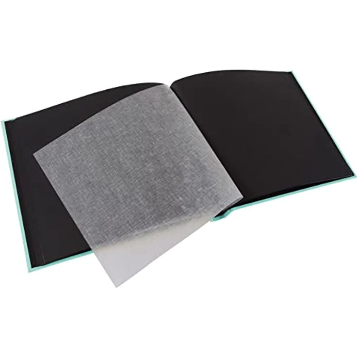 goldbuch Schraubalbum mit Fensterausschnitt, Bella Vista Trend, 39 x 31 cm, 40 schwarze Seiten mit Pergamin-Trennblättern, Erweiterbar, Leinen, Aqua, 28507 – Bild 6
