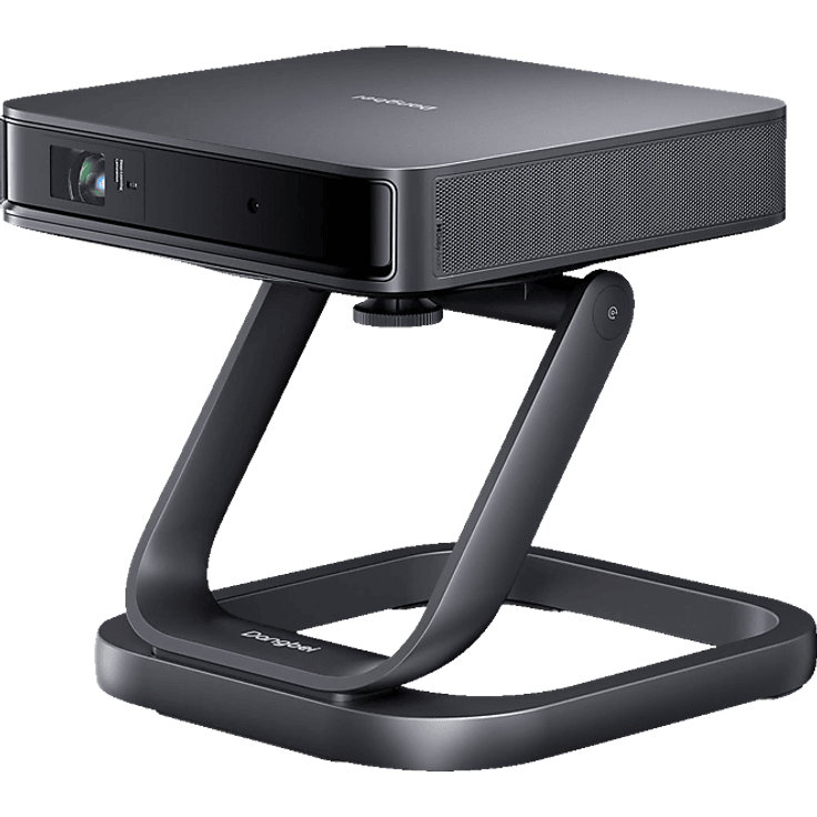 DANGBEI Atom Compact Smart Laser Beamer mit Google TV, Full-HD, 3D, 1200 cd/m², WLAN, ultradünn, Ständer