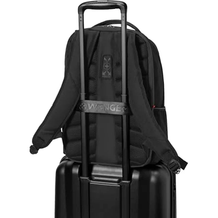 WENGER XE Resist Laptop-Rucksack mit Tabletfach, Notebook bis 16 Zoll, Organizer, 23 l, Damen Herren, Büro Business-Reisen Uni, Schwarz, Nachhaltig, 612737 – Bild 4