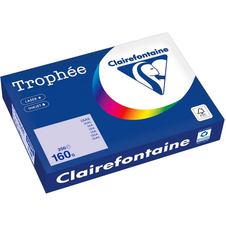 CLAIREFONTAINE Kopierpapier 1043PC A4 160g/m² lila, 250 Blatt, chlorfrei gebleicht, FSC zertifiziert