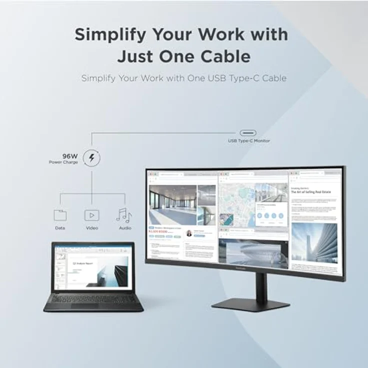 ViewSonic VA3820C, 38 Zoll Curved LED Monitor mit QHD Auflösung und integrierten Lautsprechern – Bild 6