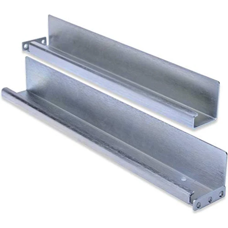 DIGITUS 1HE Gleitschienen für 19'' Netzwerkschränke, Variabele Tiefe von 35 bis 60 cm, L-Profil, 2mm starkes Stahlblech, Traglast 100 kg, Silber – Bild 3