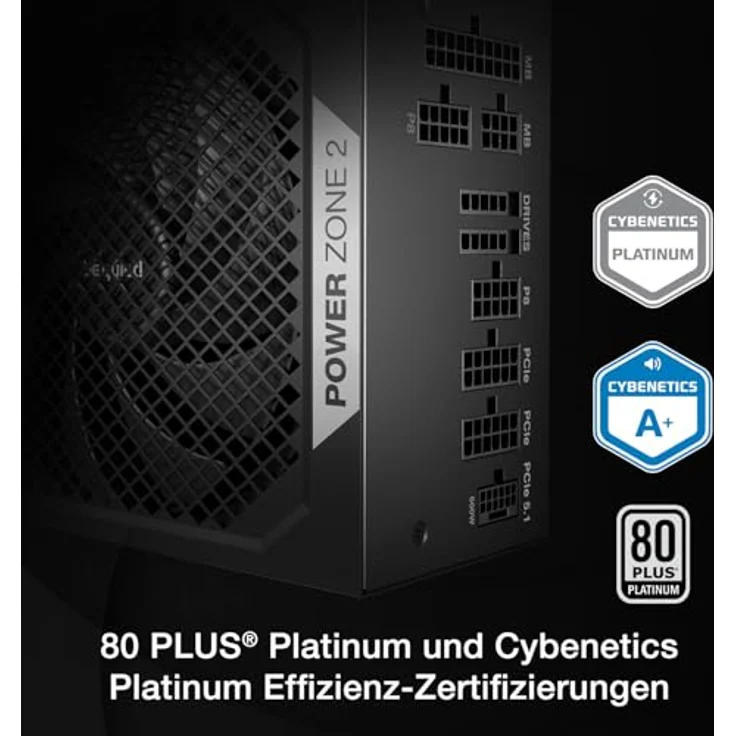 be quiet! Power Zone 2 80 PLUS Platinum 1.000 Watt Netzteil, vollmodular, ATX 3.1, PCIe 5.1 - schwarz – Bild 2