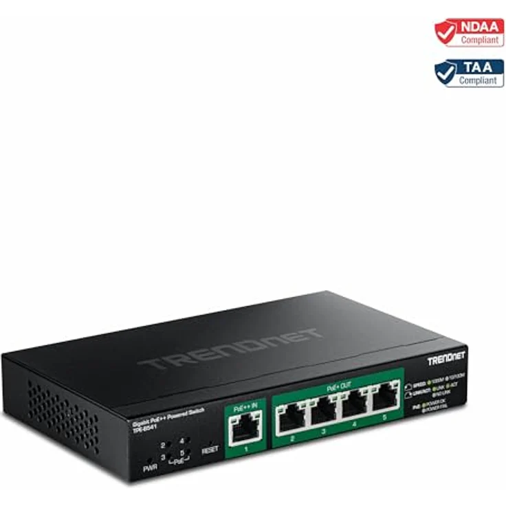 TRENDnet 5-Port Gigabit PoE++ Powered Managed Switch with PoE, TPE-B541 – Bild 4