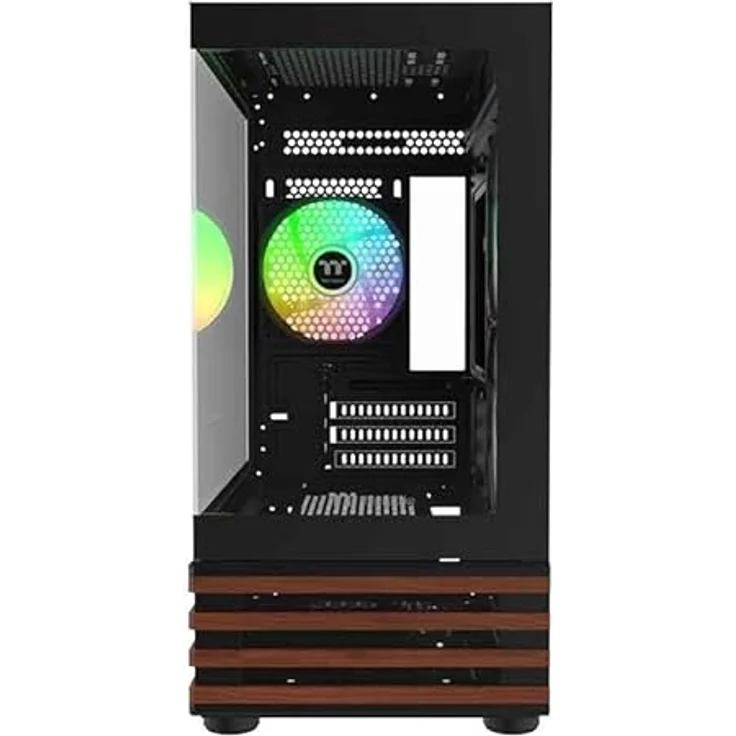 Thermaltake View 170 WS ARGB, Micro Tower PC-Gehäuse, Schwarz, micro ATX, Mini-ITX, Gehärtetes Glas, Gaming, mit RGB-Beleuchtung – Bild 2