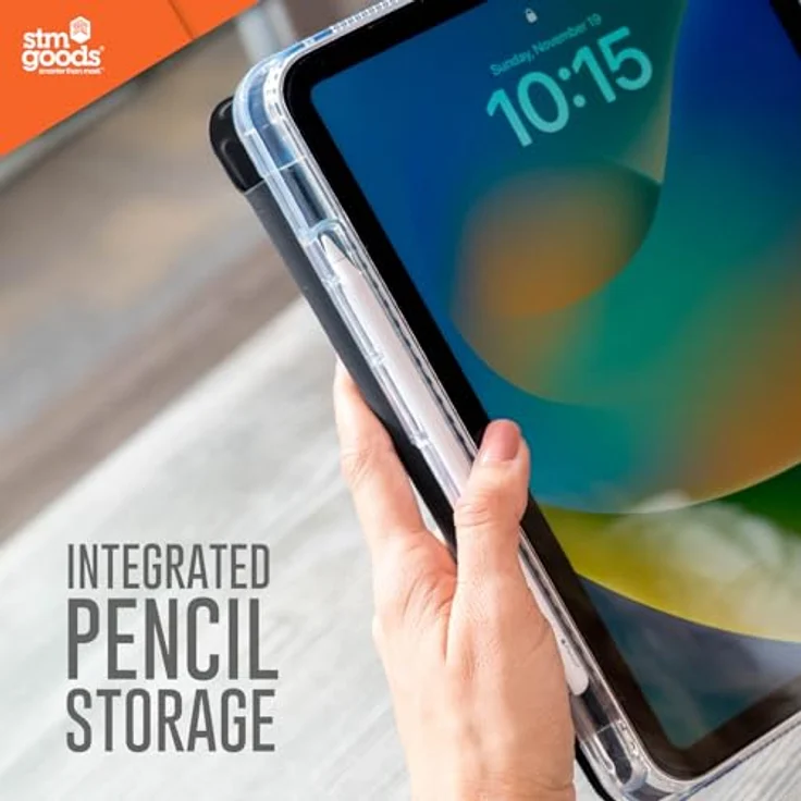 STM Goods OPP Schutzhülle für Apple iPad 10,9" (10. Generation 2022) - Origami Magnetic Cover, schlank, integrierte Apple Pencil Halterung (Grau) – Bild 4