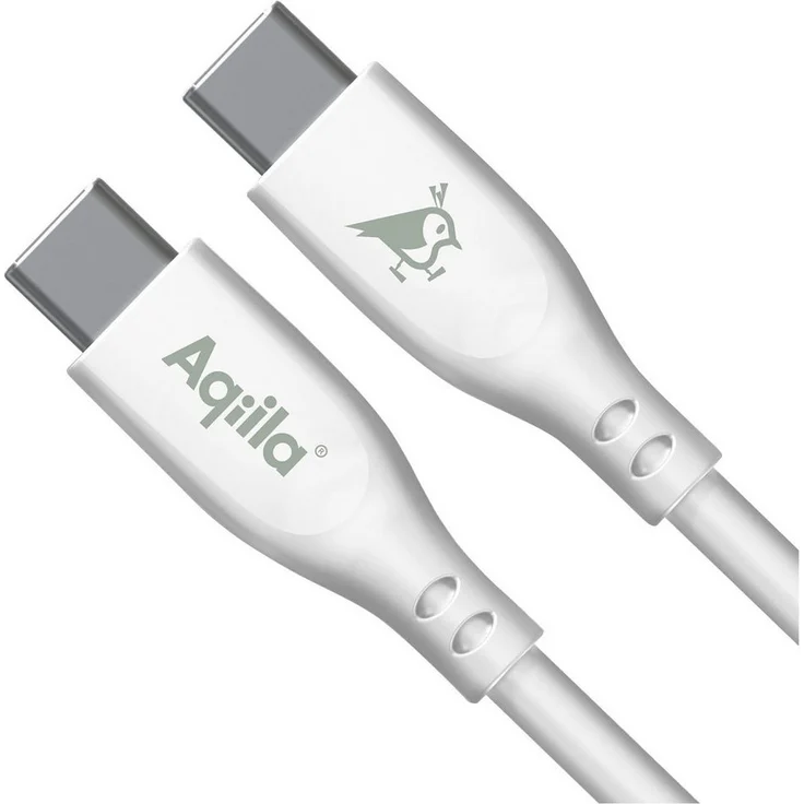 Aqiila Cablebird CS12 USB-C Lade-/Sync-Kabel, 60W, 2 Meter, Datenübertragung bis 480 Mbit/s, flexibles Silikon, 100% Papierverpackung