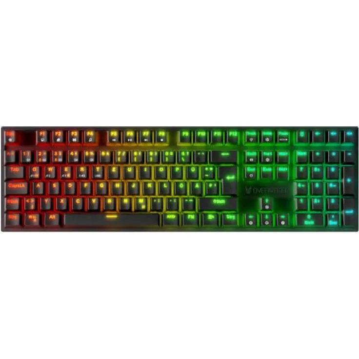 Oversteel Kovar Series - Kabellose Gaming-Tastatur, RGB-Hintergrundbeleuchtung, Antighosting, Full Key Roll-Over, Outemu Red Switches, Deutsches Layout, Schwarz, Windows/Mac/Android, Farbe Schwarz