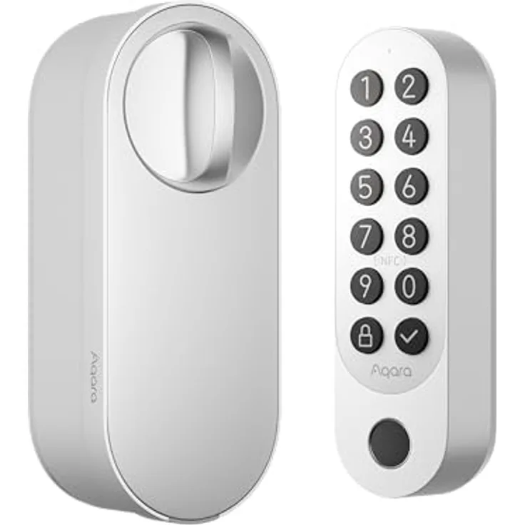 AQARA Smart Lock U200, Intelligentes Türschloss mit Fingerabdruck, NFC und automatischer Verriegelung, White