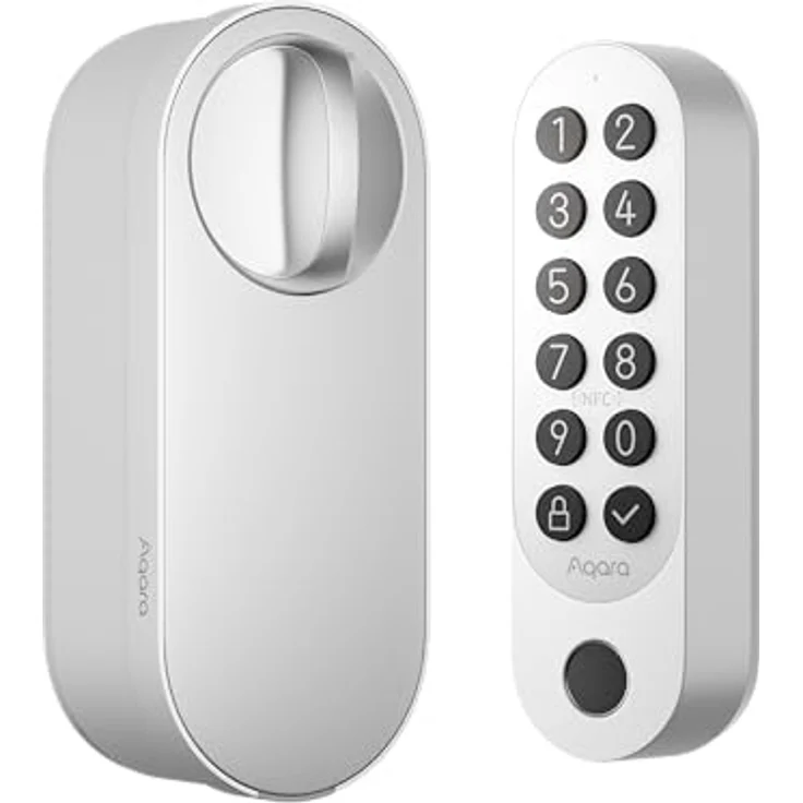 AQARA Smart Lock U200, Intelligentes Türschloss mit Fingerabdruck, NFC und automatischer Verriegelung, White – Bild 1