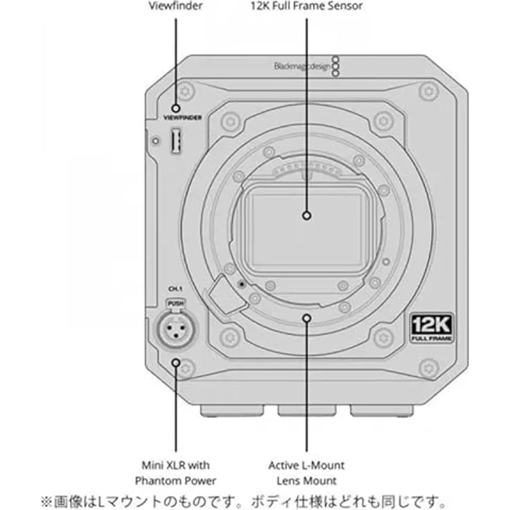 Blackmagic Design Pyxis 12K PL, Professionelle 12K Cinema Kamera mit PL-Mount und robustem Design für Studio- und Außendrehs – Bild 2