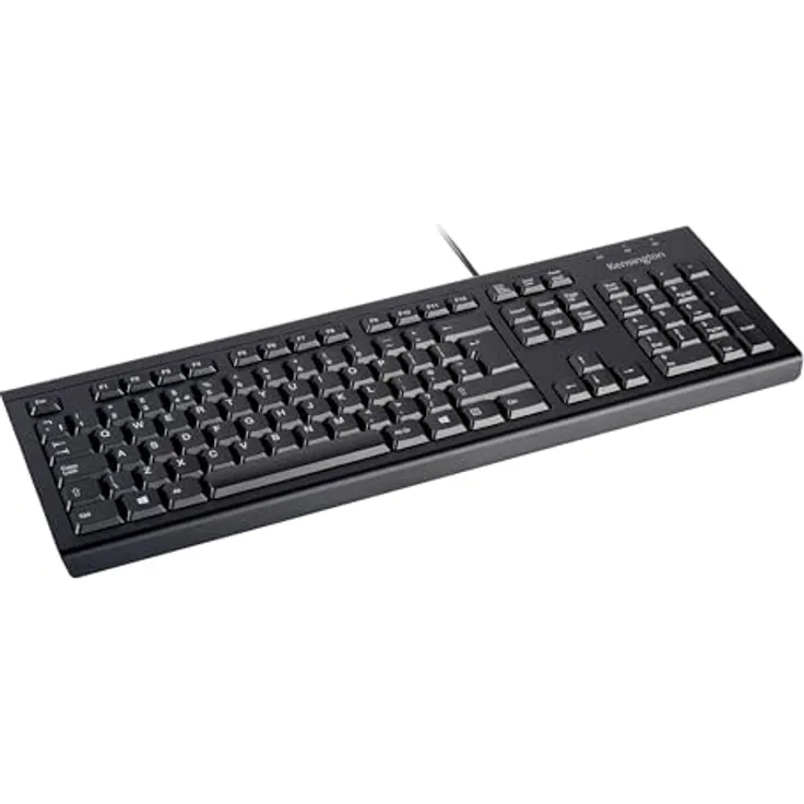 Kensington KB100 EQ Full Size Tastatur - Volle Größe (100%) - Kabelgebunden - USB - Membran Key Switch - Schwarz
