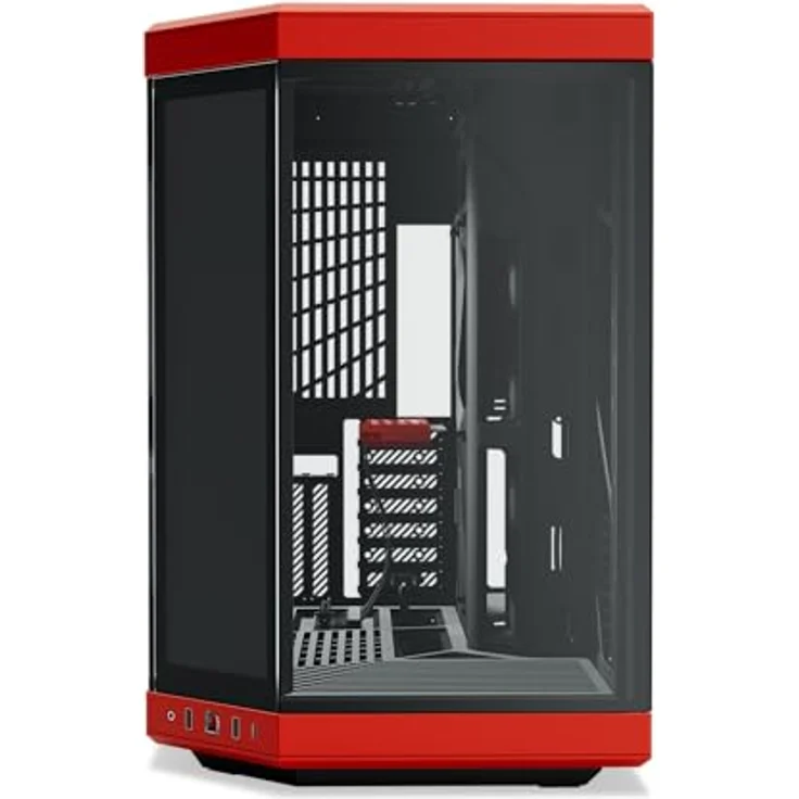 Hyte Y70 Touch Infinite PC-Gehäuse, Midi-Tower, ATX, Tempered Glass - Black Cherry mit verbessertem integriertem 2,5K Display und Touch-Funktion – Bild 2