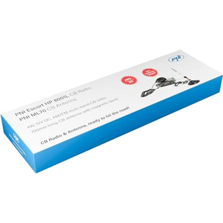 PNI CB-Funk-Kit CB Escort HP 8001L ASQ + CB-Antenne ML70, Zigarettenanzünderstecker und Kopfhörer HS81L – Bild 9