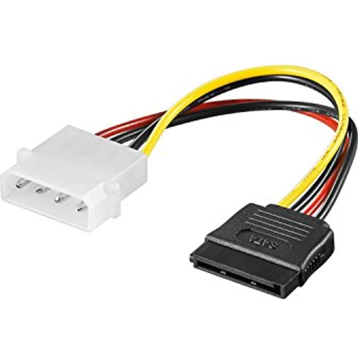 goobay M-CAB 7008020 internes SATA-Kabel, 0,13 m, männlich, Mehrfarbig, 15-polig