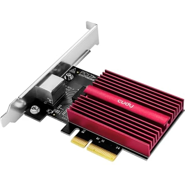 Cudy PE10G 10GB PCIe Netzwerkkarte, 10G Base-T Adapter mit Flow Control, unterstützt Windows 11/10, Windows Server 2022 und Linux, inklusive 1,5 m Cat6-Netzwerkkabel – Bild 1