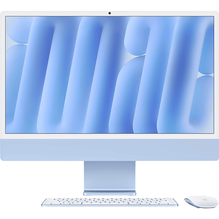 Apple iMac 24" (2024), MWV13D/A, Apple M4 10-Core GPU, 16 GB RAM, 256 SSD, Blau – Bild 1