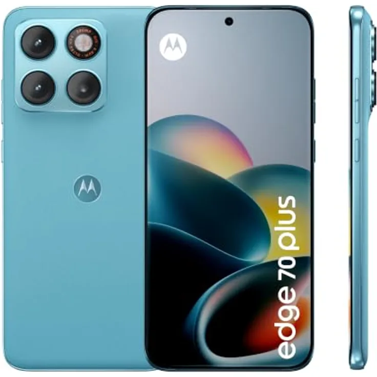 Motorola moto edge 70 Plus, Smartphone mit 200 MP Kamera, 128GB Speicher, blau, 6.78 Zoll AMOLED Display, 6500 mAh Akku