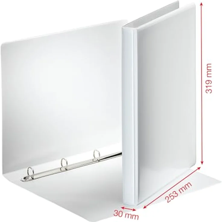 ESSELTE Präsentationsordner, Ringbuch A4 mit 4-Ring-Reißmechanik, weiss – Bild 5