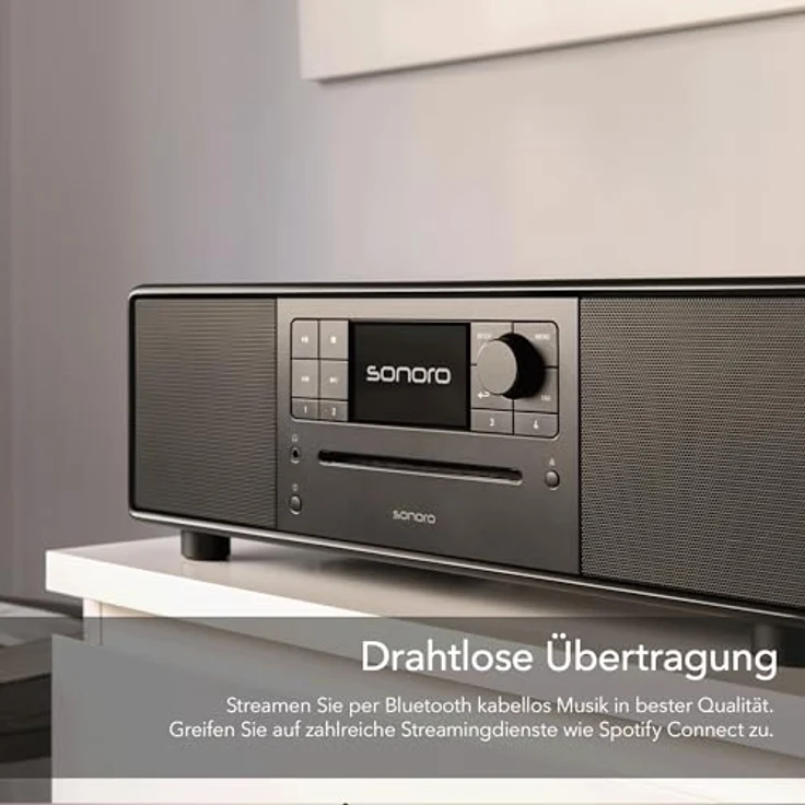 sonoro Prestige Kompaktanlage mit CD Player, DAB+, Bluetooth und Spotify, matt schwarz – Bild 4