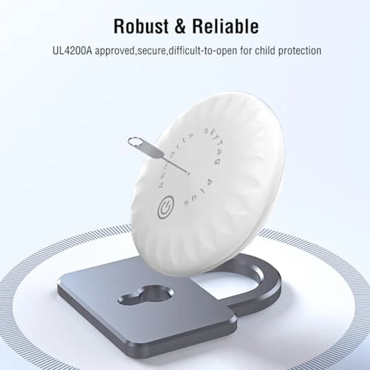 4smarts SkyTag Plus, Tracker mit IP65 Schutz, Bluetooth 5.3, 4er Set, Weiss – Bild 7