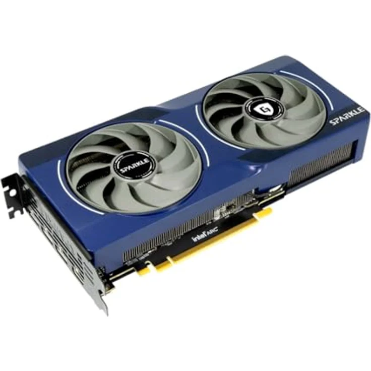 Sparkle Technology SPARKLE VGA SPARKLE Intel ARC B580 12GB GUARDIAN (Battlemage Lineup) (SB580G-12G) Grafikkarte mit Intel Arc B580 und 12GB GDDR6 - Blaue Beleuchtung – Bild 3