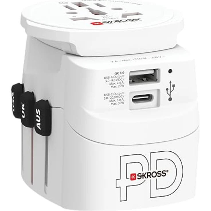 Skross 1.302473 Reiseladegerät PRO Light USB AC30PD World – Bild 2