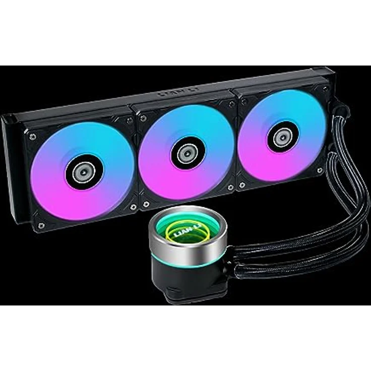 Lian Li Galahad II Trinity ARGB AIO-Kühler, Single-Stack Fin-Radiator, SF-INF Lüfter, ARGB-Beleuchtung, Aluminium, 360mm, Schwarz – Bild 2