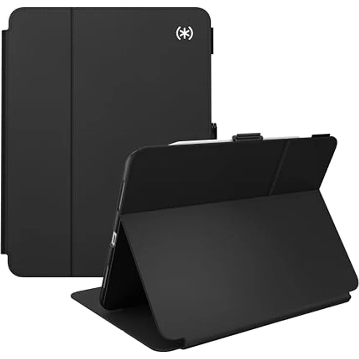 Speck iPad Air 11 Hülle, Balance Folio mit Stifthalter und Kameraschutz, Schwarz/Schwarz/Weiß – Bild 2