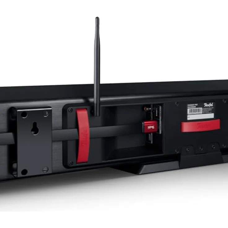 Teufel CINEBAR PRO Surround 4.1 Set - Soundbar mit Kabellosen aktives Rear-Speakers, Kabelloser Subwoofer, WLAN, Dolby Audio, Bluetooth, HDMI ARC CEC, 4K, Google Chromecast Built-in - schwarz/weiß – Bild 5