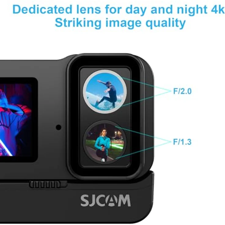SJCAM SJ20 Action Cam, 4K30FPS Dual Objektiv mit Super Nachtsicht, Dual Touchscreen, 40M wasserdicht, Red Dot Gewinner 2023 – Bild 3