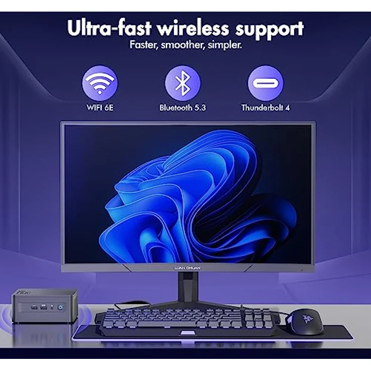 Intel NUC, NUC 13 Mini-PC Desktop, Core i7-1360P Prozessor, 18 MB L3 Cache, 32 GB RAM, 1 TB PCIe-SSD, Windows 11 Pro Desktop-Computer Mini-PC, Intel® Iris™ Xe Grafik | Thunderbolt 4 | Wi-Fi 6E | BT5.3 – Bild 5