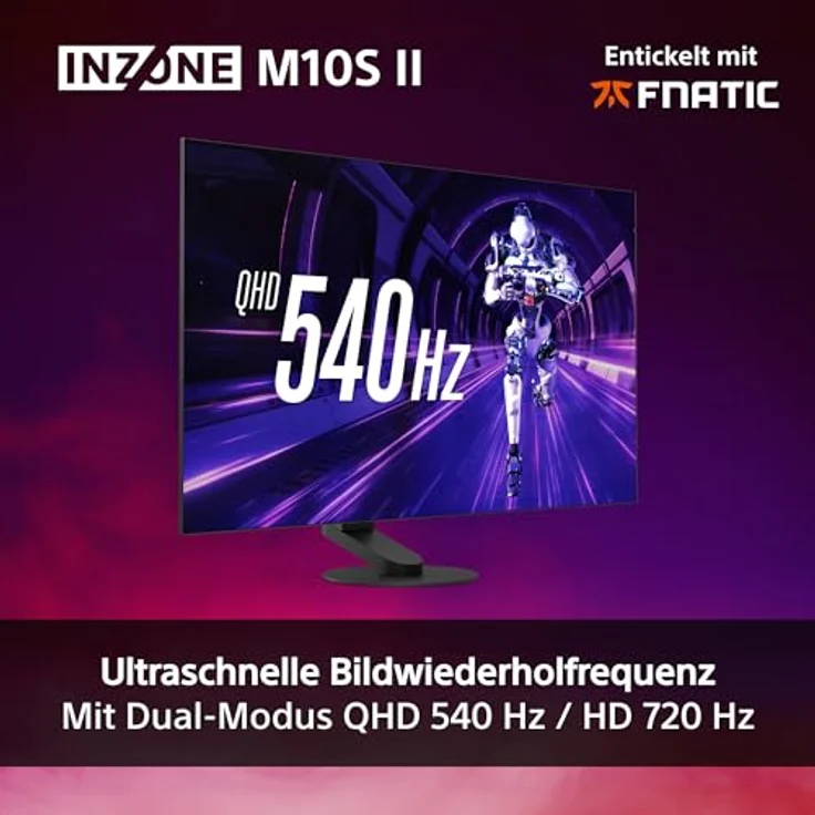 SONY INZONE M10S II, OLED 27 Zoll QHD Gaming Monitor mit 0,02 ms Reaktionszeit und 540 Hz Bildwiederholrate – Bild 4