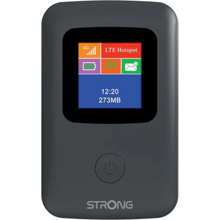 STRONG 4G Mobiler Hotspot mit Display, tragbarer WLAN Router, 150 Mbit/s, ideal für Reisen, Messen und Studenten, Schwarz – Bild 1