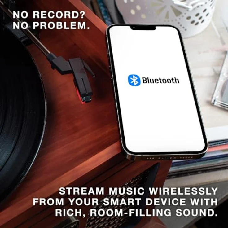 Victrola Classic 6-in-1 Bluetooth Record Player Music Centre - Mahagoni – Bild 4