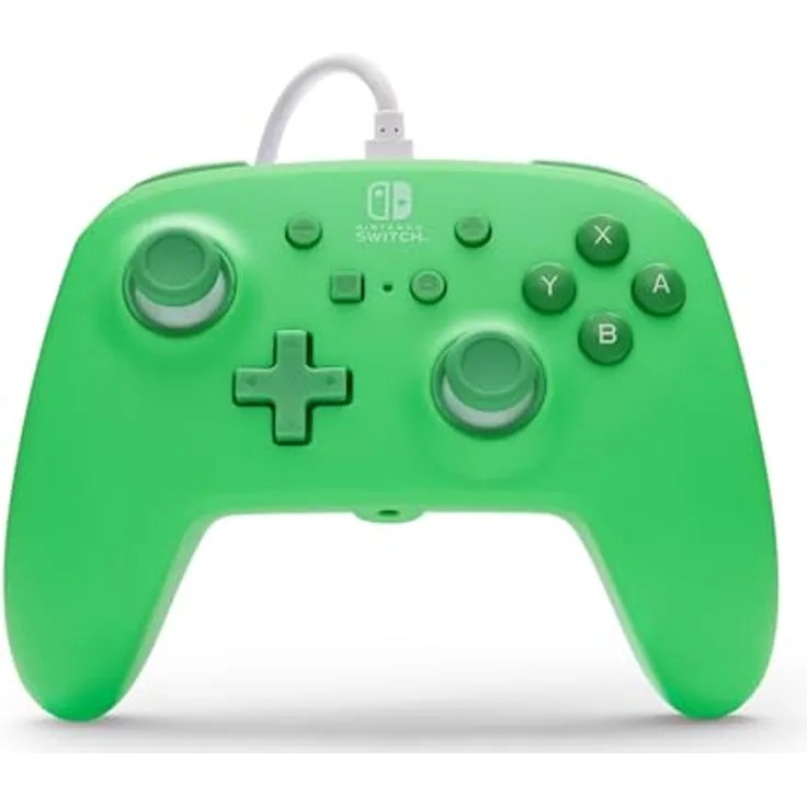 PowerA Verbesserter kabelgebundener Controller für Nintendo Switch, Meerschaumgrün, mit 3,5-mm-Audiobuchse und programmierbaren Tasten, offiziell lizenziert