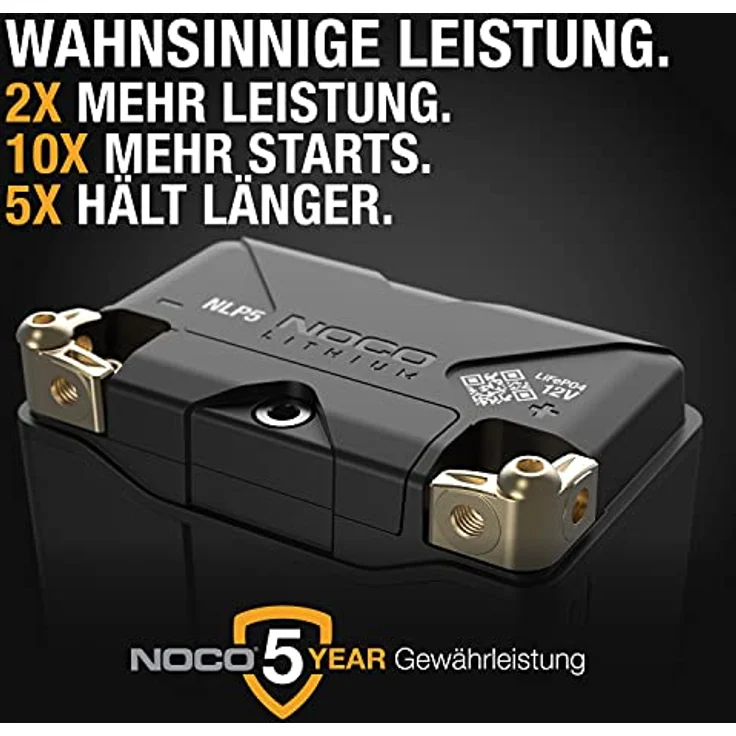 Noco NLP5 12V Powersport Batterie, 250A Startleistung mit fortschrittlichem Batteriemanagementsystem – Bild 2