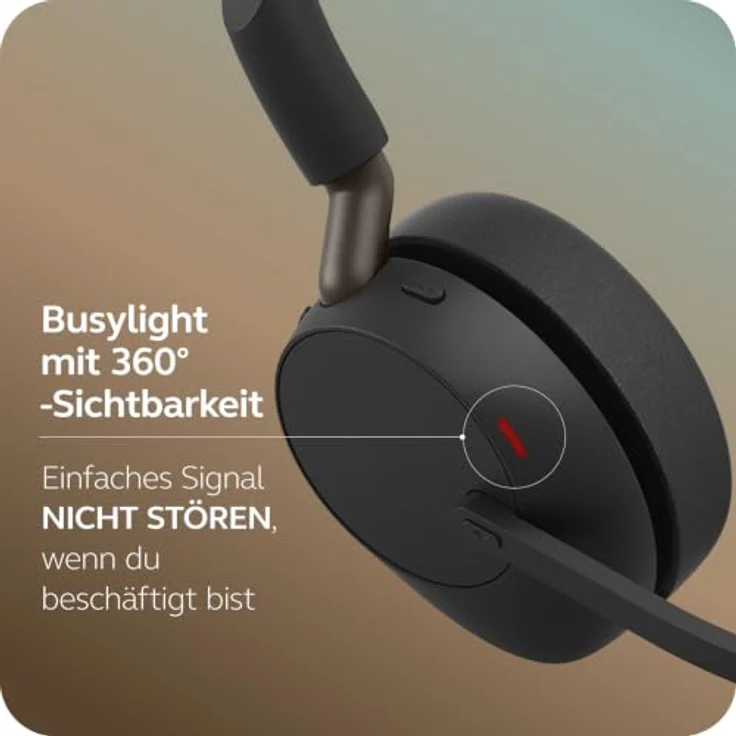 Jabra Evolve3 65 Mono, LINK 390c, MS On Ear Bluetooth® Headset mit Geräuschunterdrückung, kabellos, schwarz – Bild 4