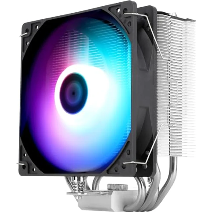 Thermalright Assasin X120 Refine SE ARGB CPU-Kühler - 120mm, schwarz-blau, kompakte Bauweise, 4 Heatpipes – Bild 2