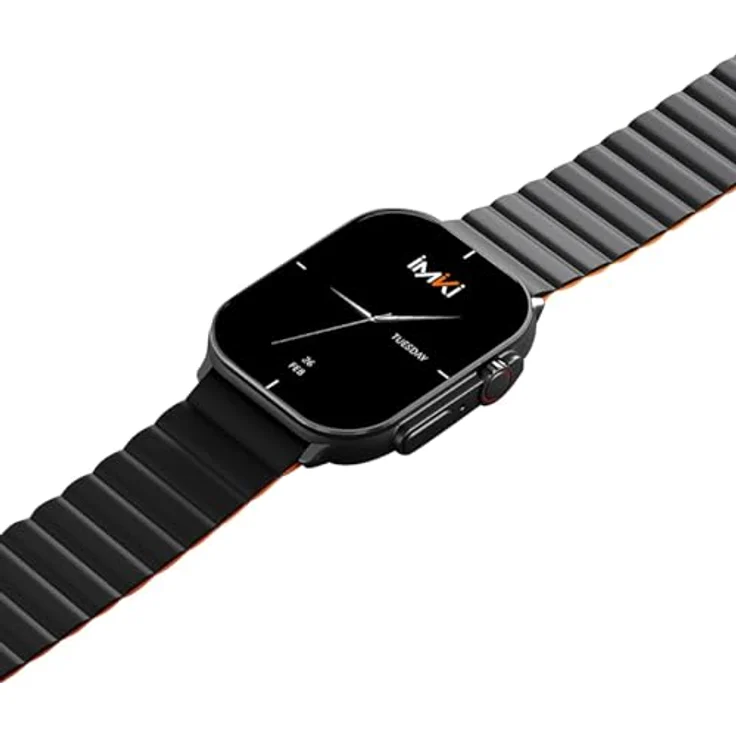 IMIKI SF1 Smartwatch mit Magnetarmband, 2.01 Zoll AMOLED-Display, 15 Tage Akkulaufzeit, IP68 Wasserschutz, Messung von Blutsauerstoff und Herzfrequenz, 100+ Fitnessmodus, für Android und iOS geeignet – Bild 2