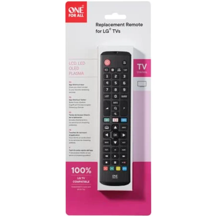 One for All Fernbedienung - Funktioniert mit Allen LG TV/Smart TV - die ideale TV-Ersatzfernbedienung - URC4911 – Bild 4
