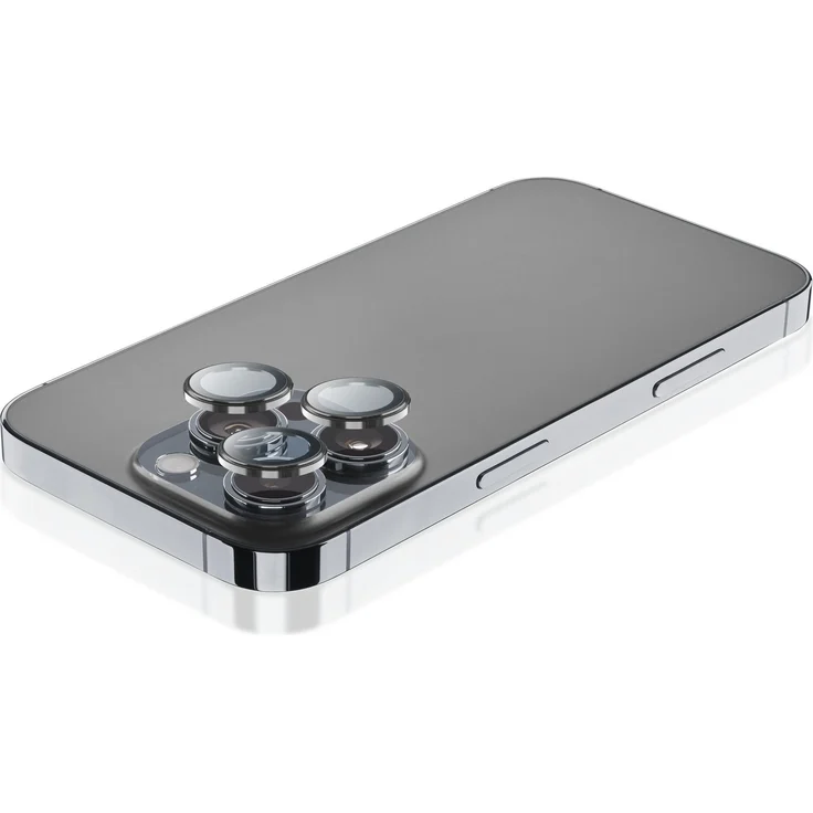 Cellular Line Camera Lens Ring, Kameraobjektivschutz aus gehärtetem Glas, kratz- und schockresistent für Apple iPhone 16 Pro/Pro Max, transparent