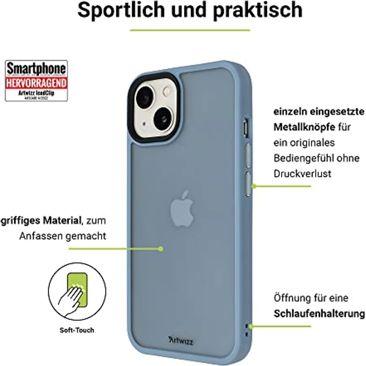 ARTWIZZ IcedClip für iPhone 12 - 12 Pro - 13 Schutzhülle Hülle Schutz Case Clip iPhone 12 - Pro (6.1“), Nordic-Blue – Bild 4