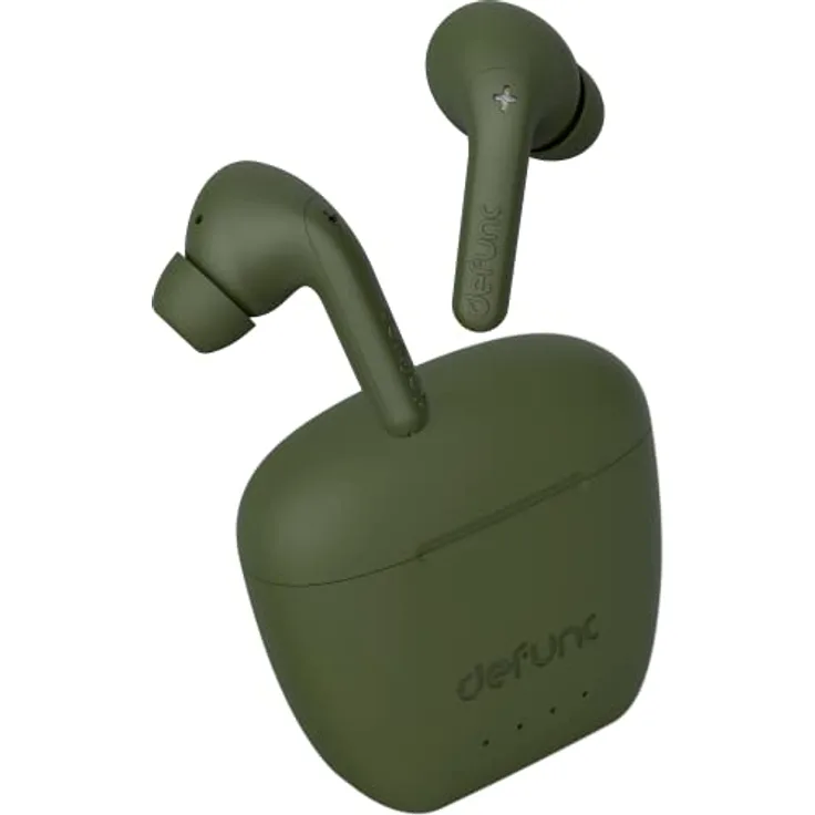 DEFUNC Audio In Ear True Wireless Earbuds, Low Latency & in App Control, 5.3 Bluetooth Dual Kopfhörer, 30 Min Schnellladekoffer, Touch Control, IPX4 Wasserdicht (Grün)