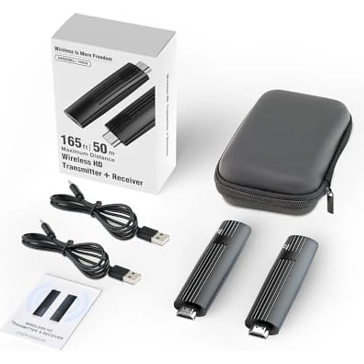 GigaBlue Nano HDMI Extender, kabellos Übertragung bis zu 1080p Full-HD, 30m Reichweite, Wireless Transmitter und Receiver, Plug & Play, für Laptop/PC/Kamera zu TV/Monitor – Bild 5