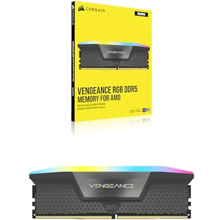 Corsair Vengeance RGB DDR5-RAM, 32GB (1 x 32GB, 6000MHz, DIMM) mit On-Die ECC, Schwarz – Bild 6