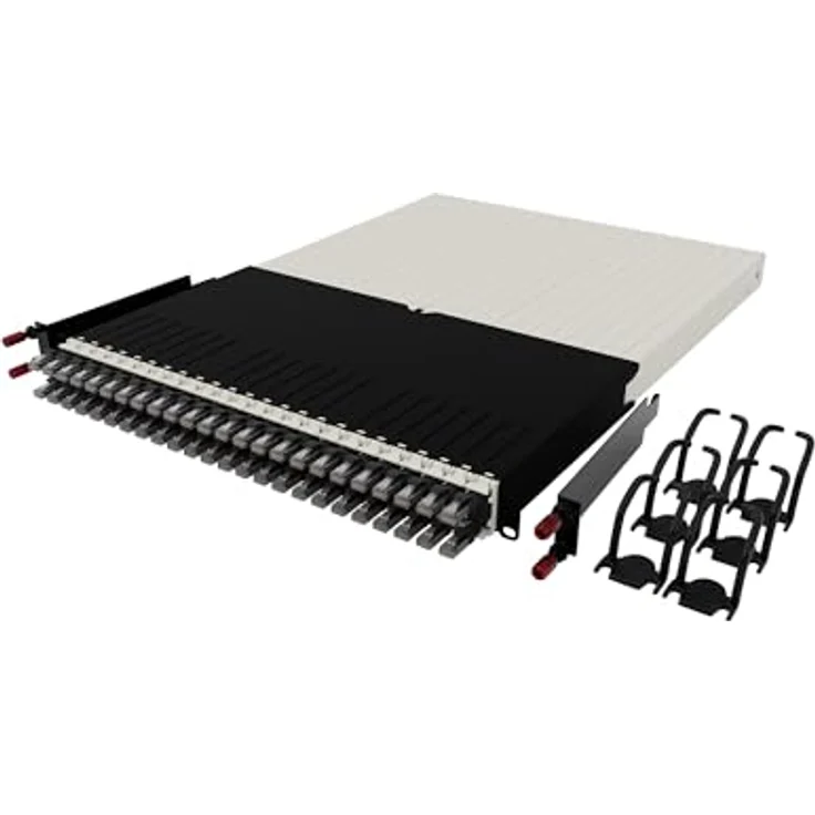 Patchbox .one 30RU UTP Netzwerk Kabelmanagement System, 1,8 m, Schwarz, Cat.6a, PoE++ ready – Bild 1