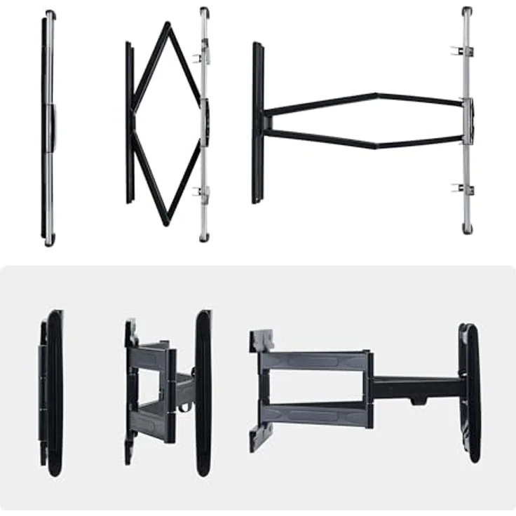 StarTech Ultraflache, vollbewegliche TV-Wandhalterung für Bildschirme bis 65 Zoll, VESA 600x400, Neigung und Schwenkung, flaches Design – Bild 5