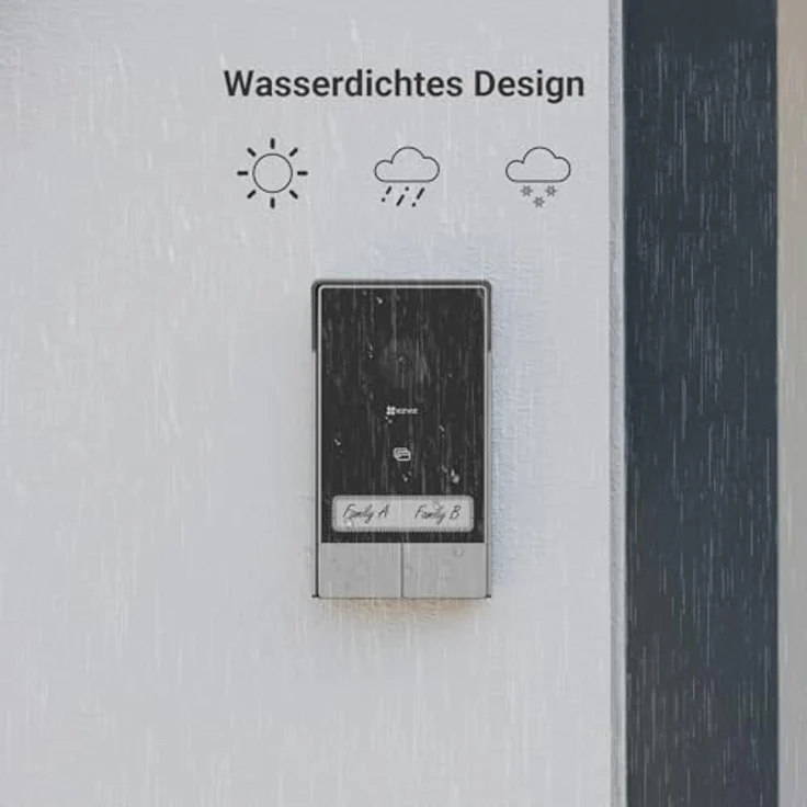 EZVIZ 2-Familien Video-Gegensprechanlage, 7” Touch Monitor mit 2K Auflösung, KI-gestützte Erkennung, schwarz/silber – Bild 13