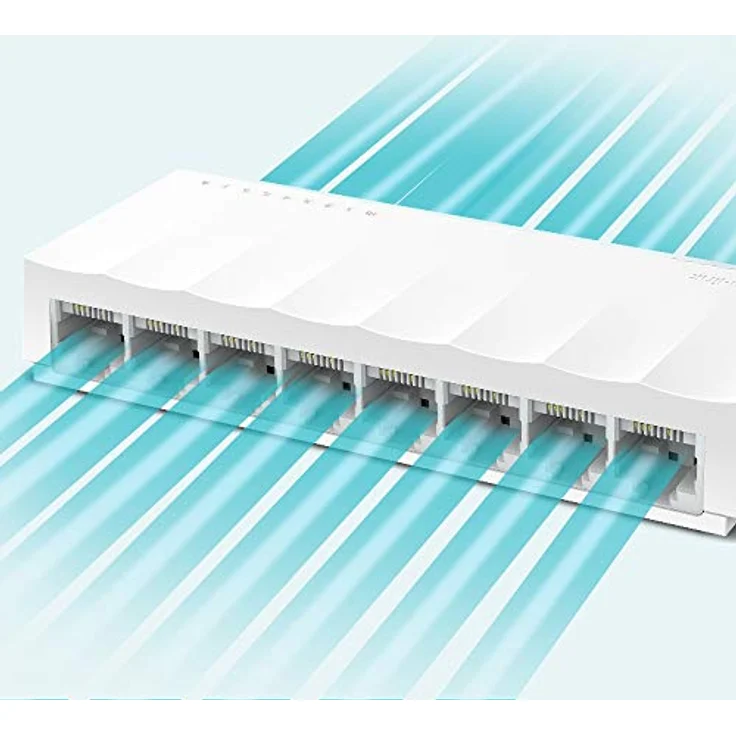 TP-Link Fast Ethernet Switch mit 8 Ports 10-100 Mbit-s Desktop Ethernet Splitter Hub Ethernet Plug-and-Play ohne ausreichend Lüfter, unmanaged (LS1008) – Bild 5